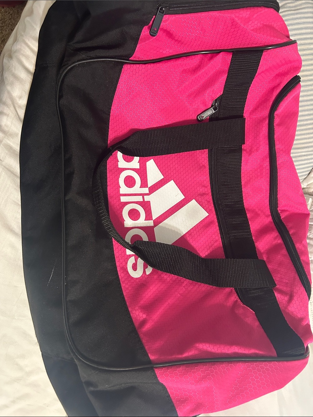 adidas Hot Pink and Black Travel Duffel Bag
